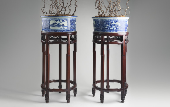 Excepcional Chinese Porcelain Planters<br/>Circa 1900