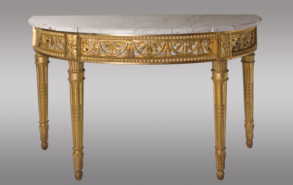 Magnificent carved and gilded <br/>Louis XVI Period Console