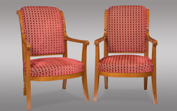 Stylized Mahogany Armchairs <br/>Directoire Period