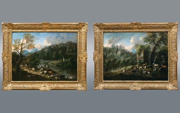 A pair of Tivoli landscapes<br/>Gaetano Ross (Italy 1690- Wien 1770)