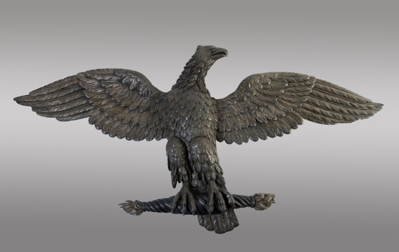 A large carved Eagle <br/>in oak and beechwood<br/> Empire Period