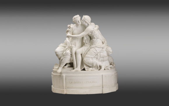 French Porcelain Group <br/>''La Justice et la Paix''<br/>End 18th Century