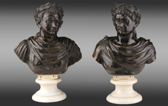 Roman Emperors Busts Italy<br/>Circa 1800