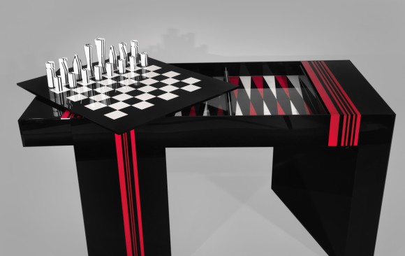 Jean Claude Farhi (1940-2012)<br/> Methacrylate Game Table<br/>Unique piece