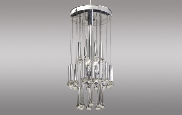 Metal and glass ceiling Lamp