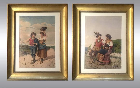 A pair of watercolours of Vicenzo Caprile<br/> (Naples 1856-1936)