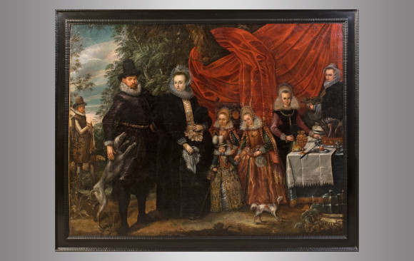 Portrait of a Noble Family in the landscape<br/>Circa 1600