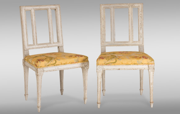 Two French Louis XVI Period <br/>Painted Chairs