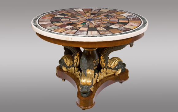 A Magnificent Centertable<br/> Top signed by Fratelli Blasi<br/>at Rome in 1827