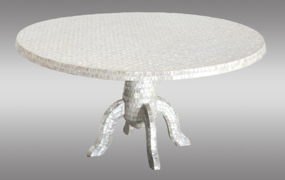 Two low Tables <br/> of mother pearl mosaic