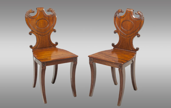 English Regency Hall Chairs<br/> Circa 1815